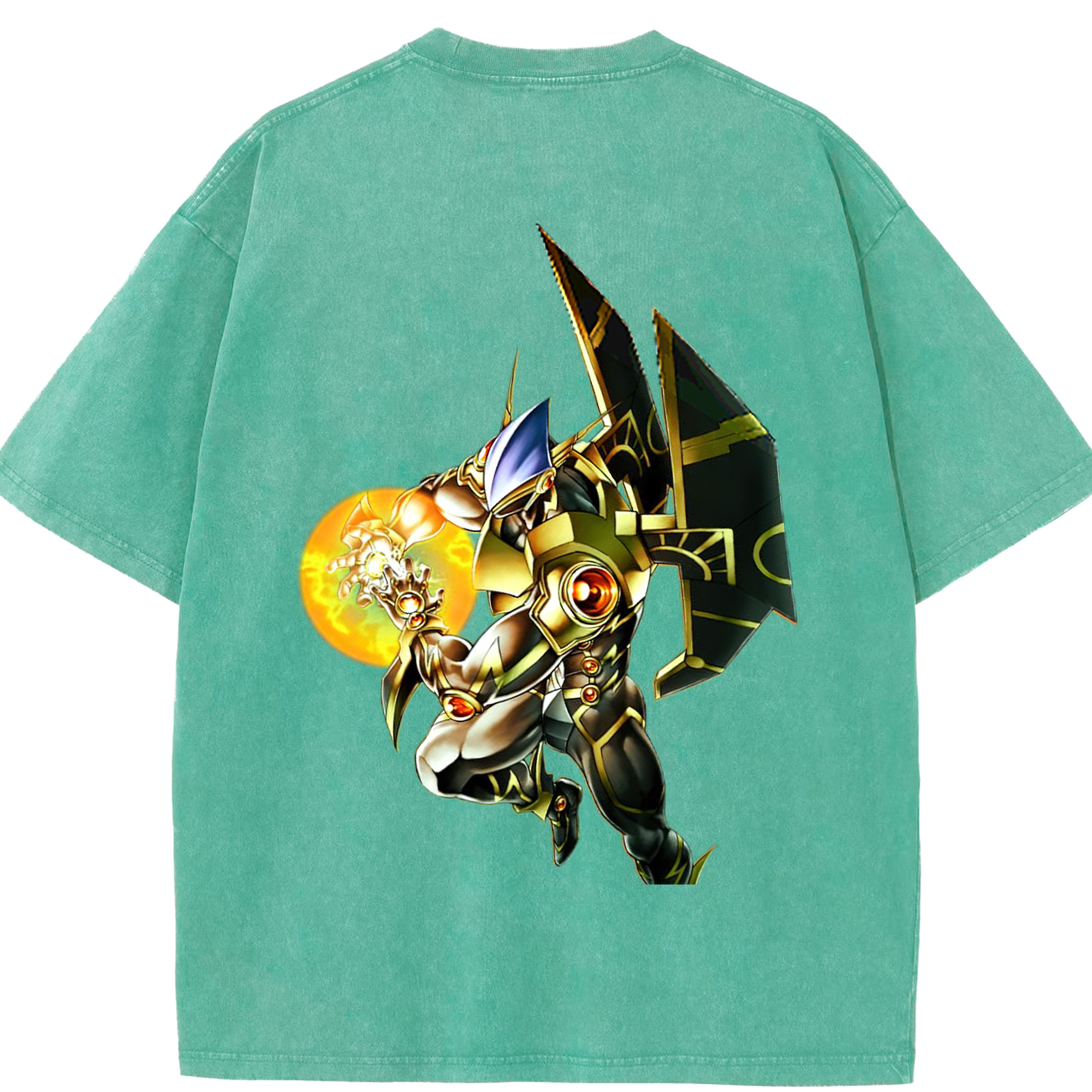 （画像用） 遊☆戯☆王 Yu-Gi-Oh! 綿100% ヴィンテージ風 半袖Tシャツ（背面プリント）